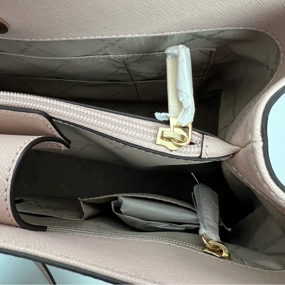NWT MICHAEL Michael KORS Women’s Leather Tote Purse/Handbag Soft Pink Gold - Picture 12 of 16